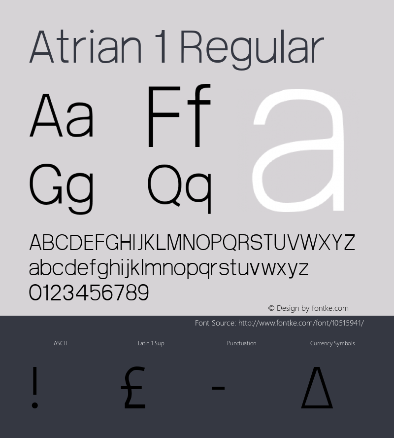 Atrian 1 Regular Version 001.000图片样张