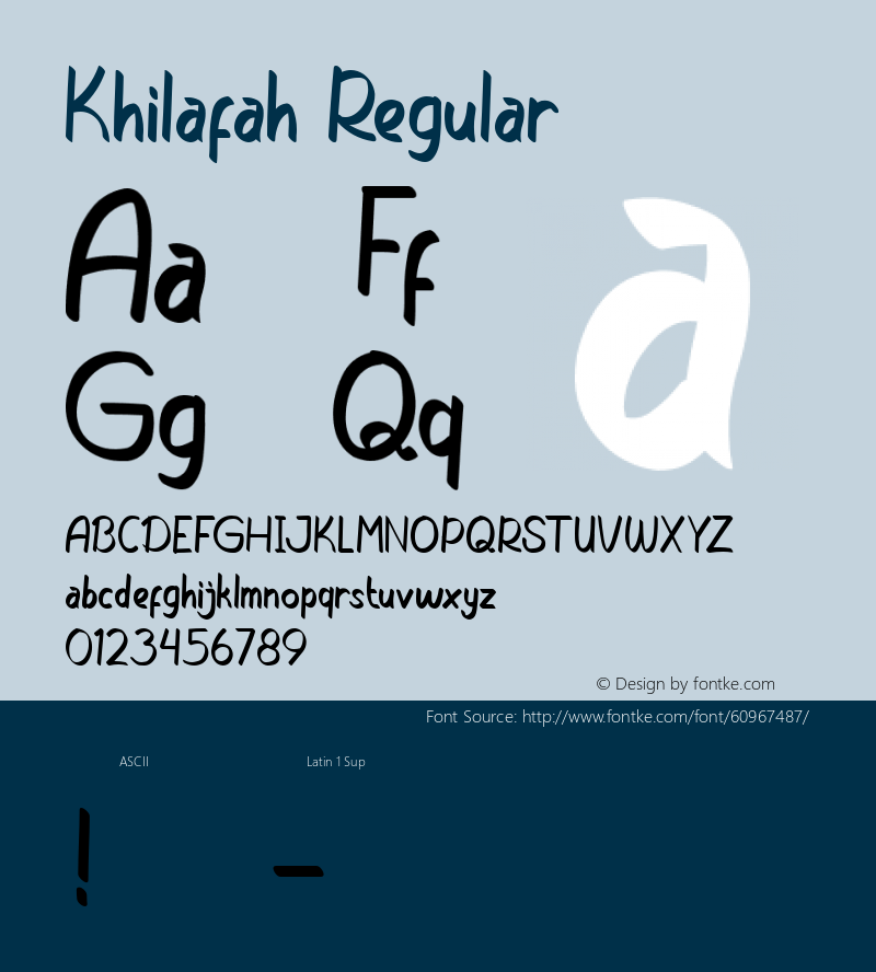 Khilafah Version 1.00;March 26, 2020;FontCreator 12.0.0.2563 64-bit图片样张