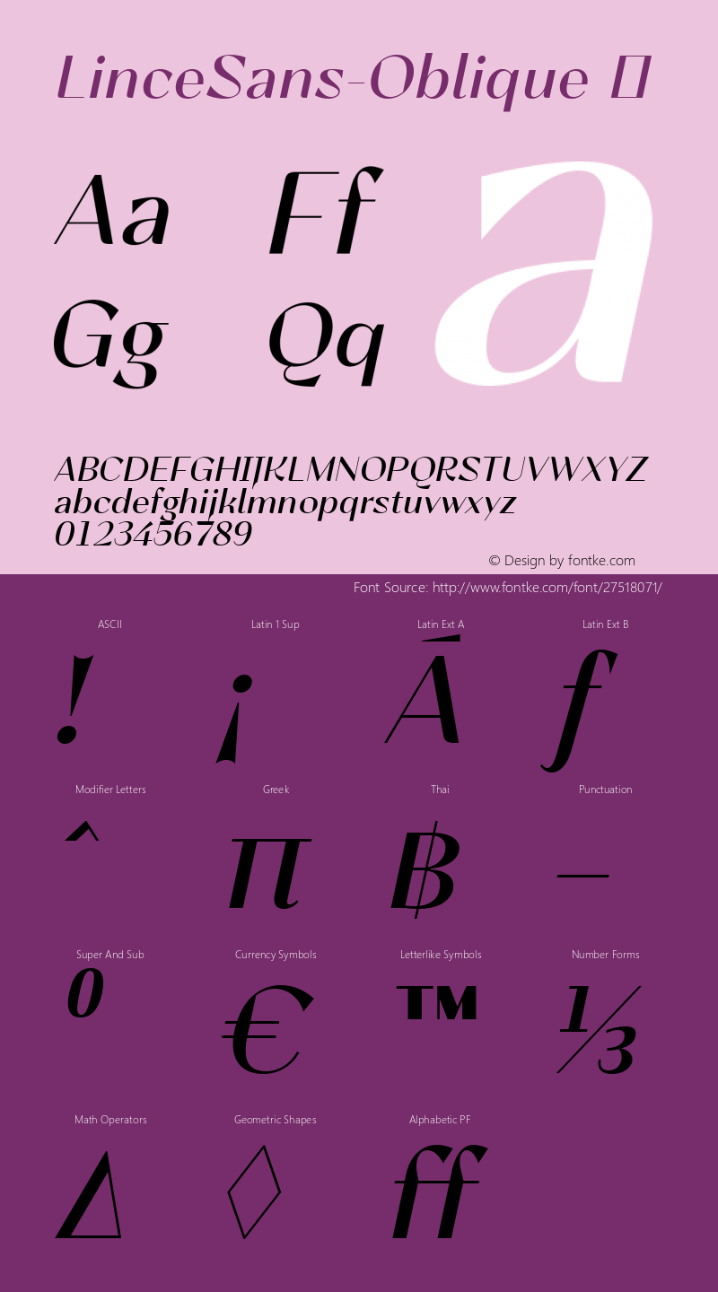 ☞LinceSans-Oblique Version 1.000;com.myfonts.easy.typomancer.lince.sans-oblique.wfkit2.version.4ord图片样张