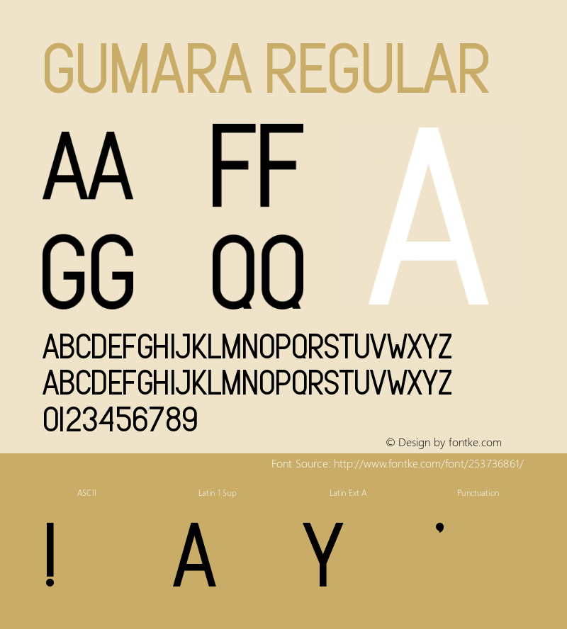 Gumara Version 1.001;Fontself Maker 3.5.8图片样张