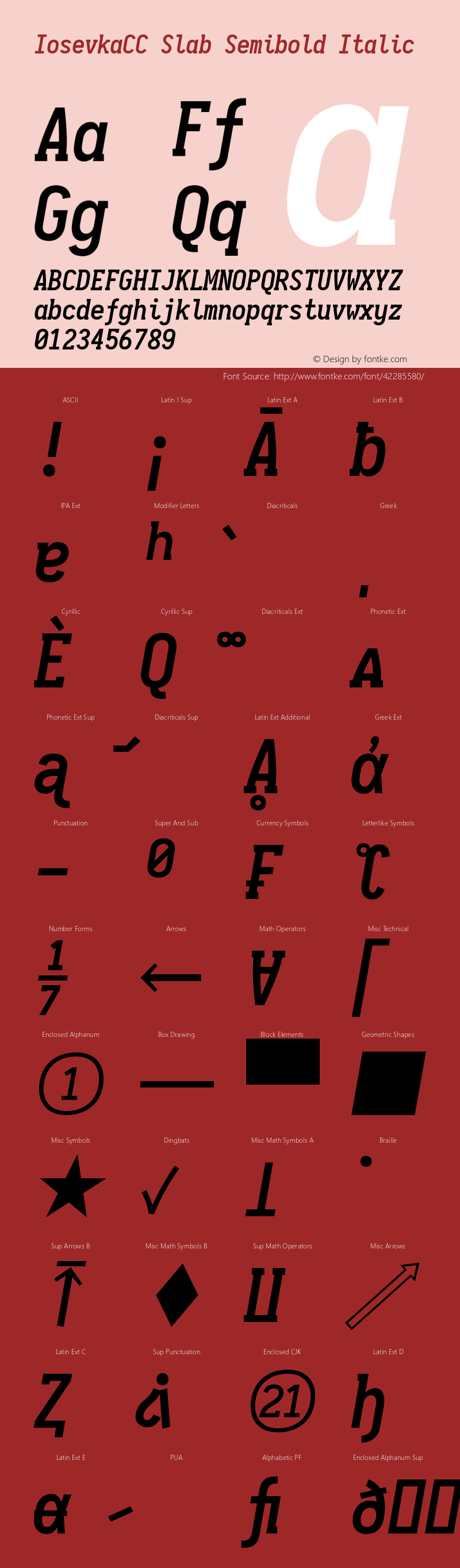 IosevkaCC Slab Semibold Italic 2.3.2; ttfautohint (v1.8.3)图片样张