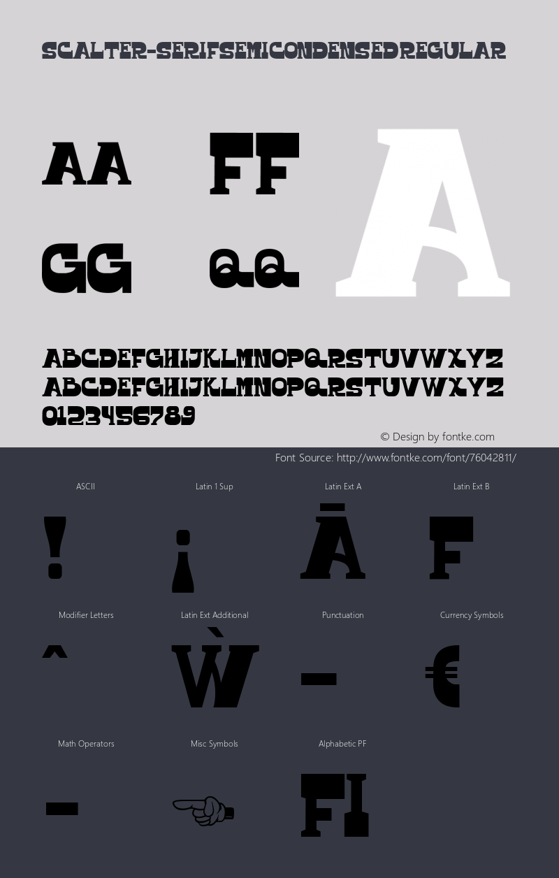 Scalter Serif Semi Condensed Version 1.000;hotconv 1.0.109;makeotfexe 2.5.65596;com.myfonts.easy.dirtyline-studio.scalter.serif-semi-condensed.wfkit2.version.5ydf图片样张
