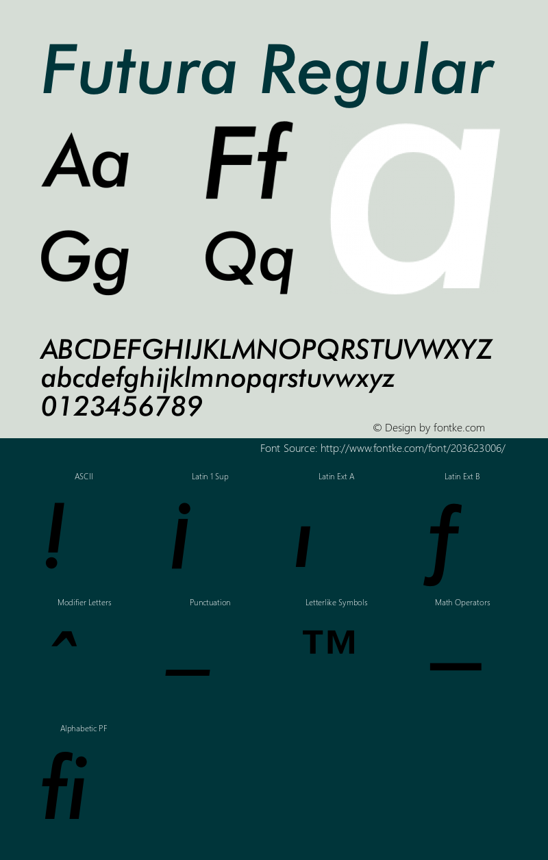 Futura-Medium-Italic 1.0图片样张