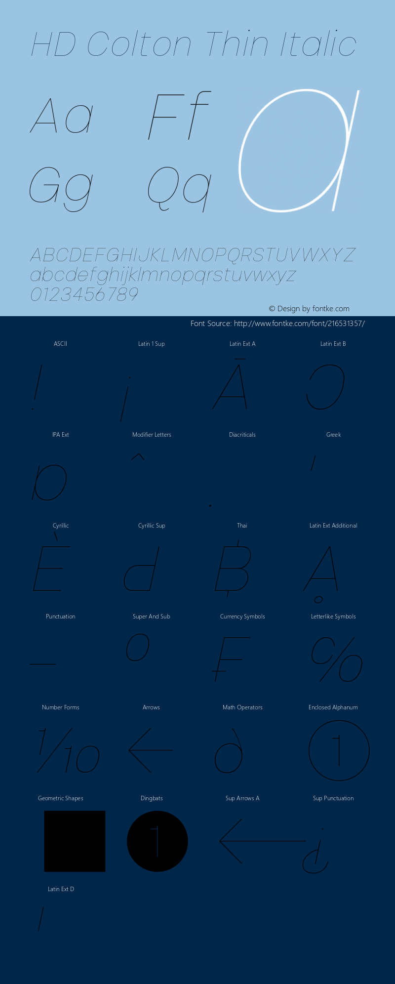 HD Colton Thin Italic Version 1.000;FEAKit 1.0图片样张