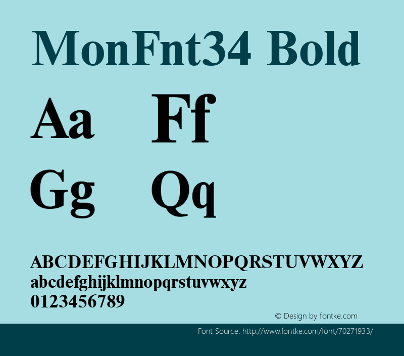 MonFnt34 Bold 1.100.000图片样张