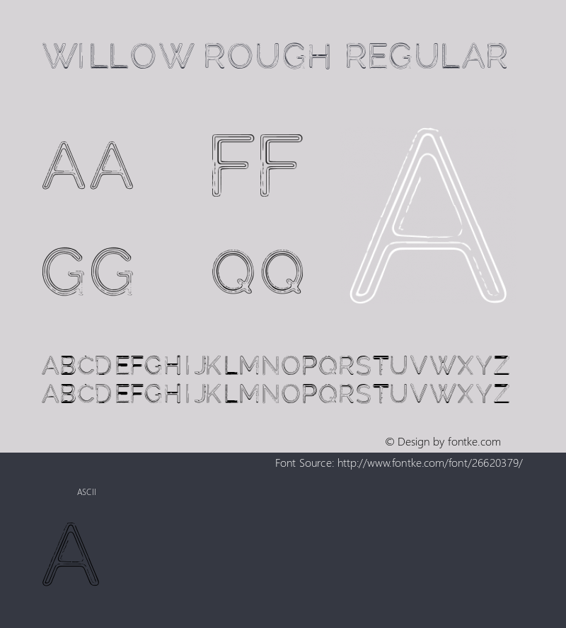 Willow Rough Version 1.00 September 28, 2014, initial release图片样张