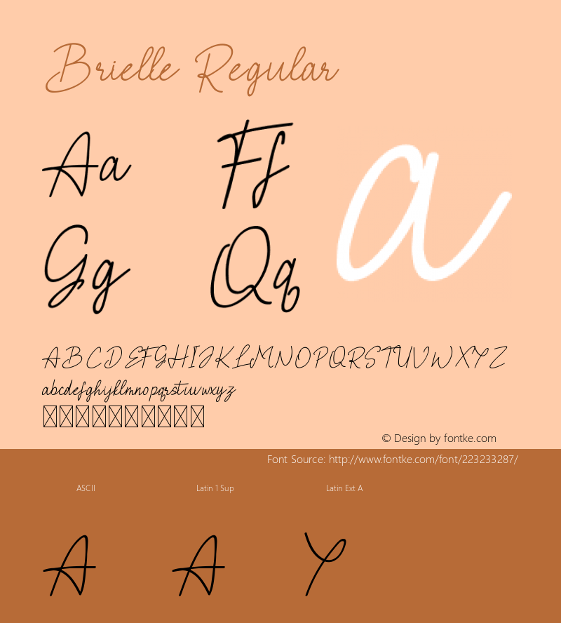 Brielle Version 1.005;Fontself Maker 3.3.0图片样张