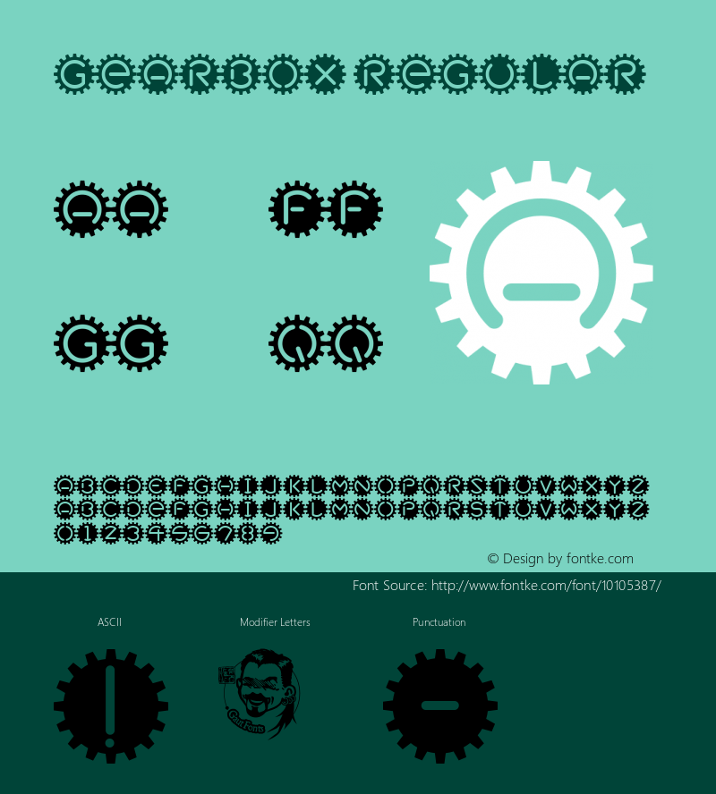 GearBox Regular Macromedia Fontographer 4.1.5 6/20/02图片样张