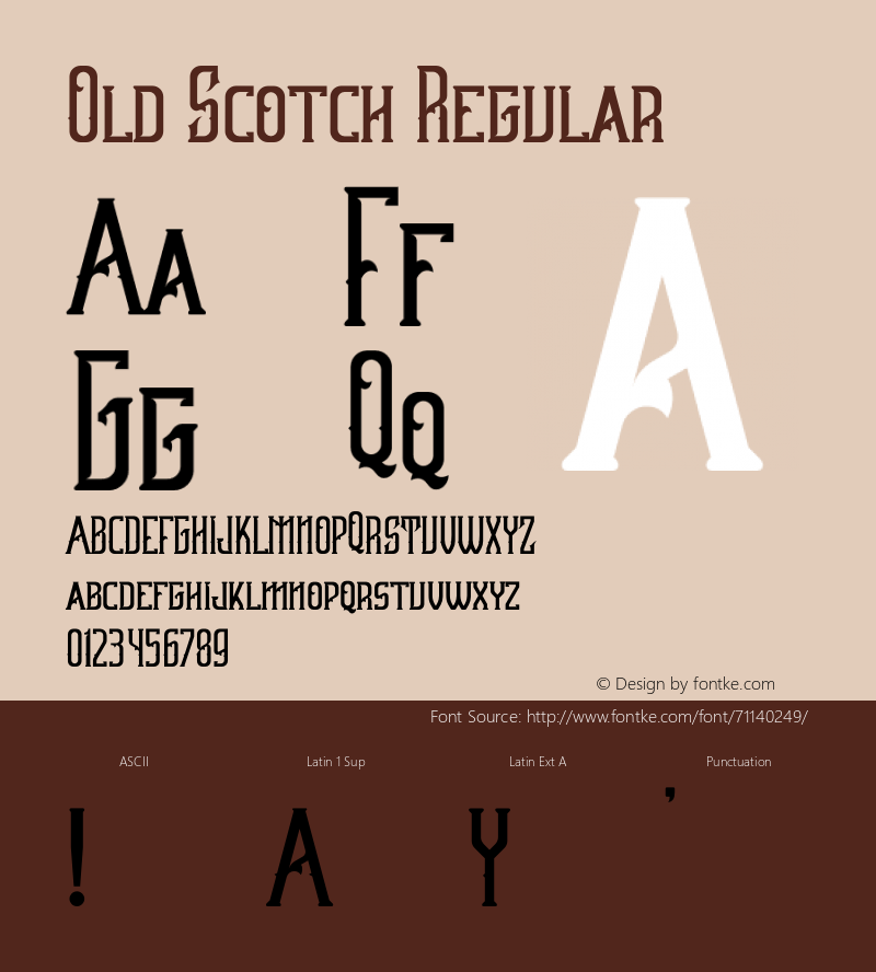 Old Scotch Version 1.001;Fontself Maker 3.5.1图片样张