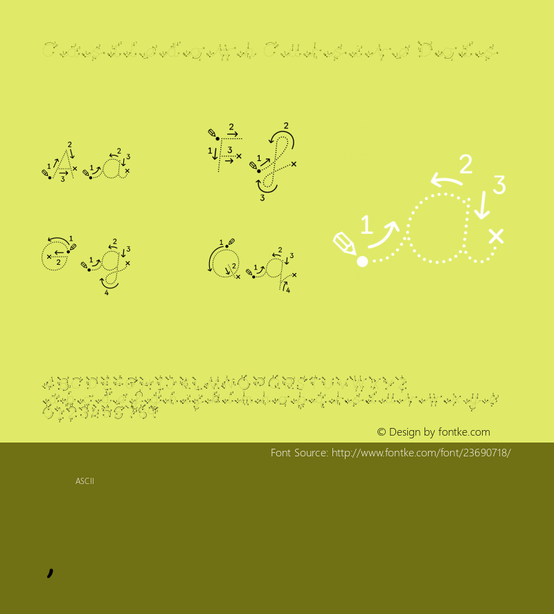 Castledown-CursiveDots Version 1.000图片样张