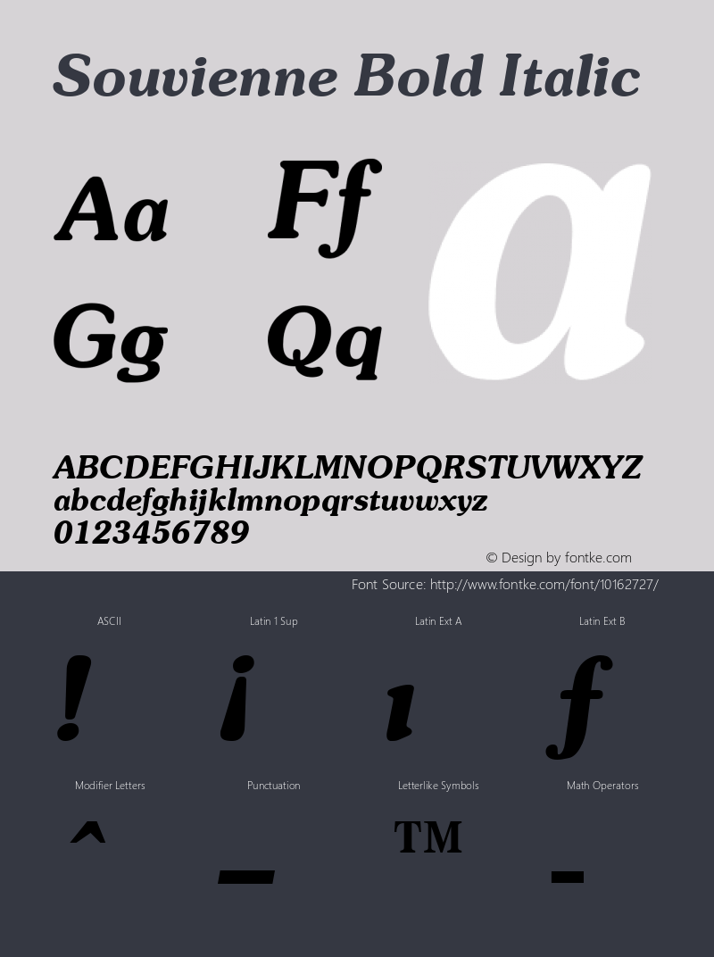 Souvienne Bold Italic Rev. 002.001图片样张