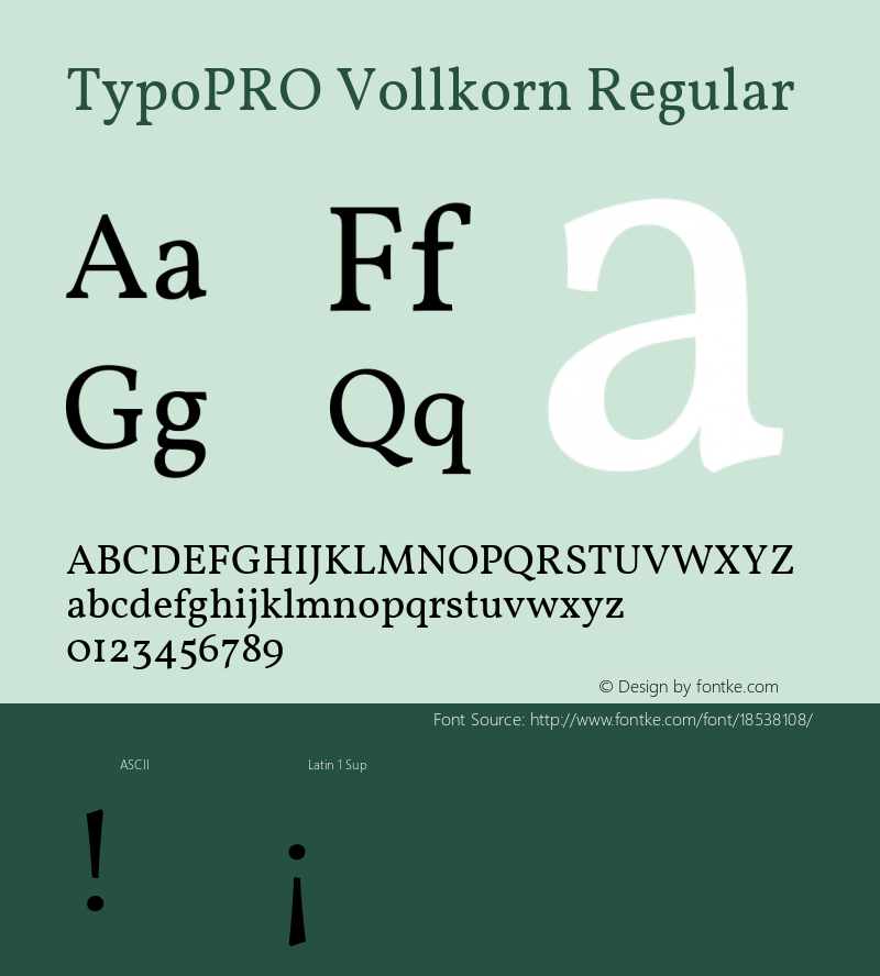 TypoPRO Vollkorn Regular Version 3.005;PS 003.005;hotconv 1.0.70;makeotf.lib2.5.58329图片样张