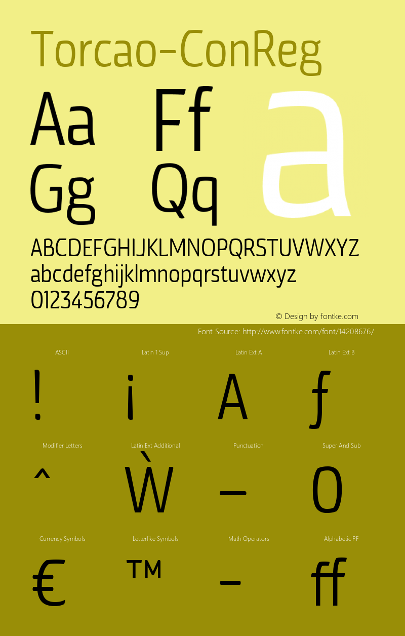 Torcao-ConReg ☞ Version 1.000;com.myfonts.insigne.torcao.con-regular.wfkit2.44E4图片样张