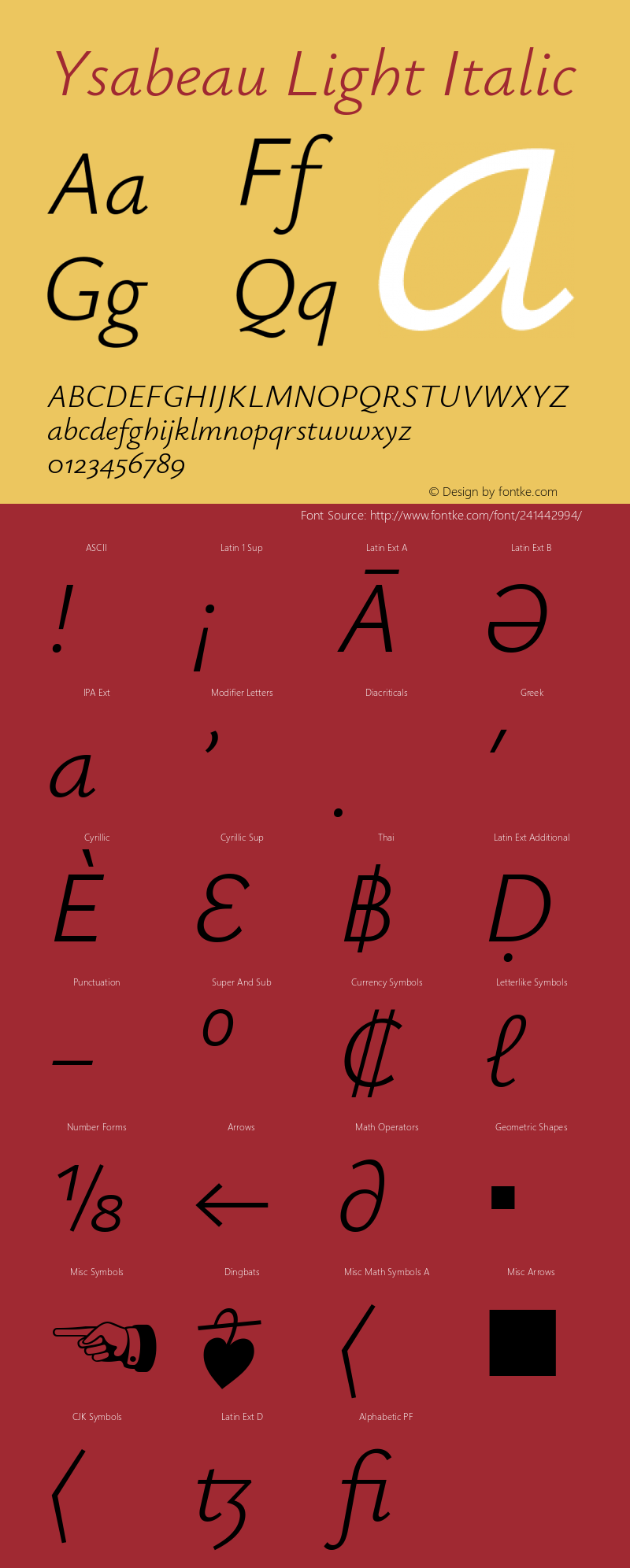 Ysabeau Light Italic Version 2.000图片样张