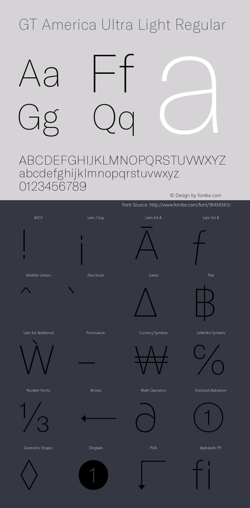GT America Ultra Light Regular Version 5.001;PS 005.001;hotconv 1.0.88;makeotf.lib2.5.64775图片样张