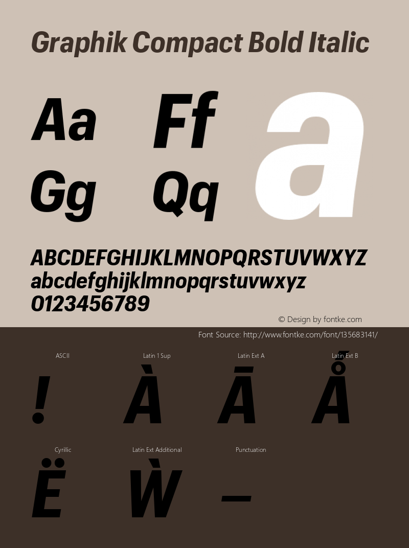 Graphik Compact Bold Italic 1.001图片样张