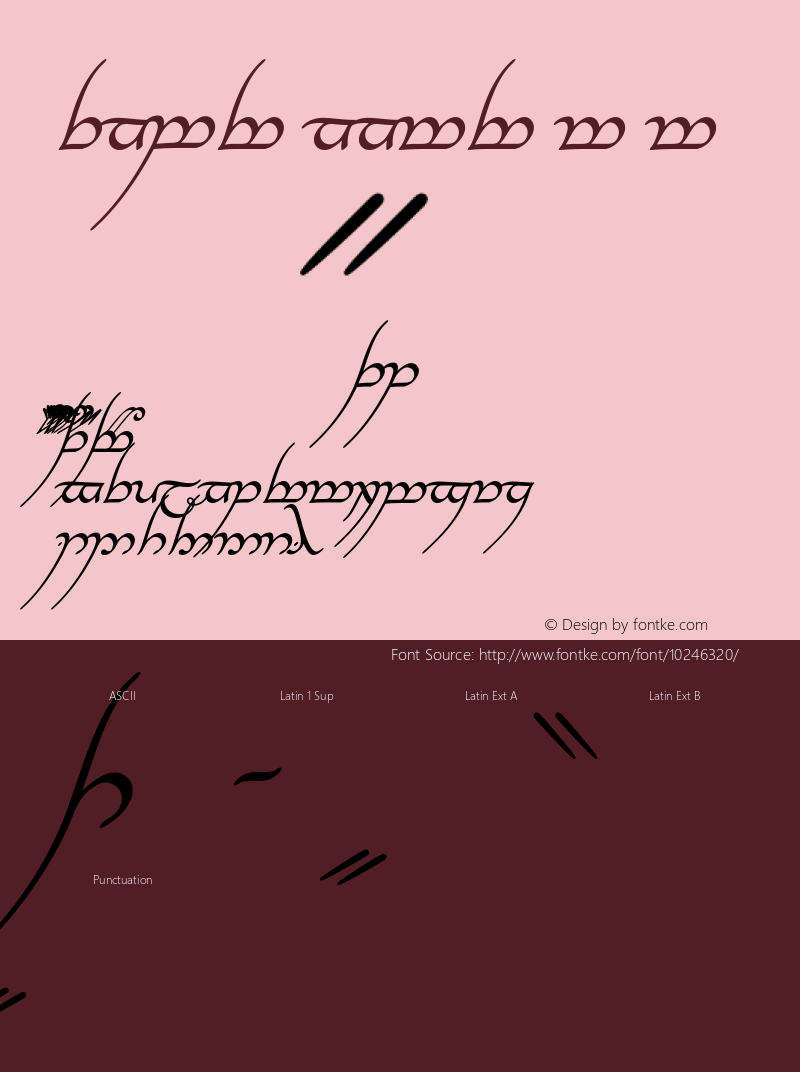 Tengwar Annatar Alt Italic Version 1.20图片样张