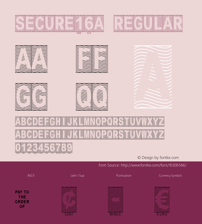 Secure16a Regular Macromedia Fontographer 4.1 3/21/2005图片样张