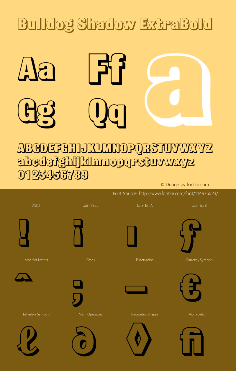 Bulldog-ShadowExtraBold Version 1.005 | wf-rip DC20100820图片样张