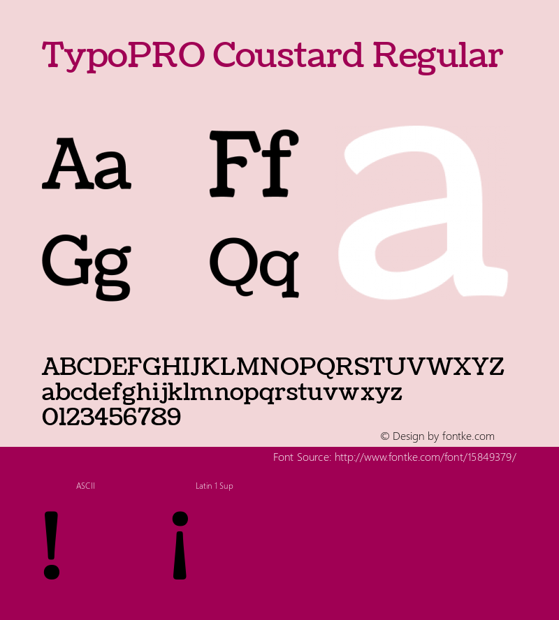 TypoPRO Coustard Regular Version 1.000图片样张