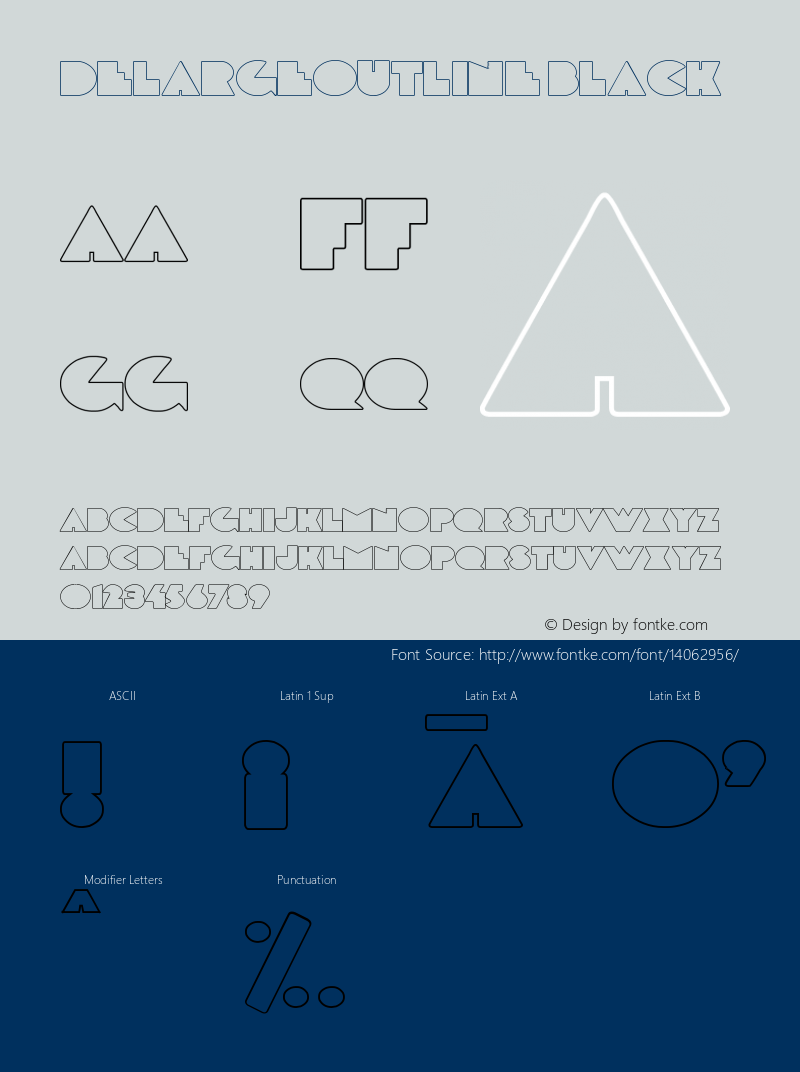 DeLargeOutline Black Version 1.00 April 26, 2009,图片样张