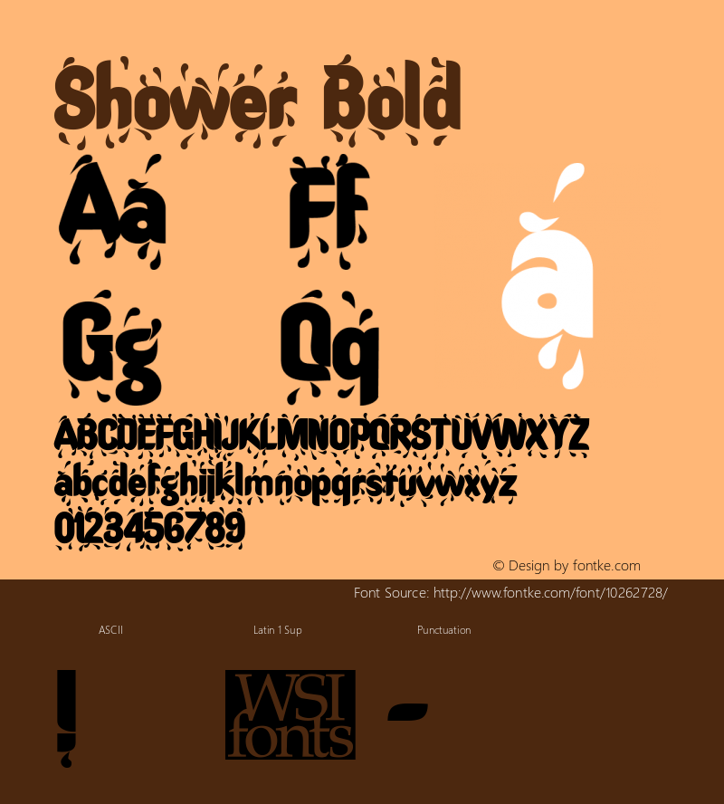 Shower Bold Macromedia Fontographer 4.1 7/1/96图片样张