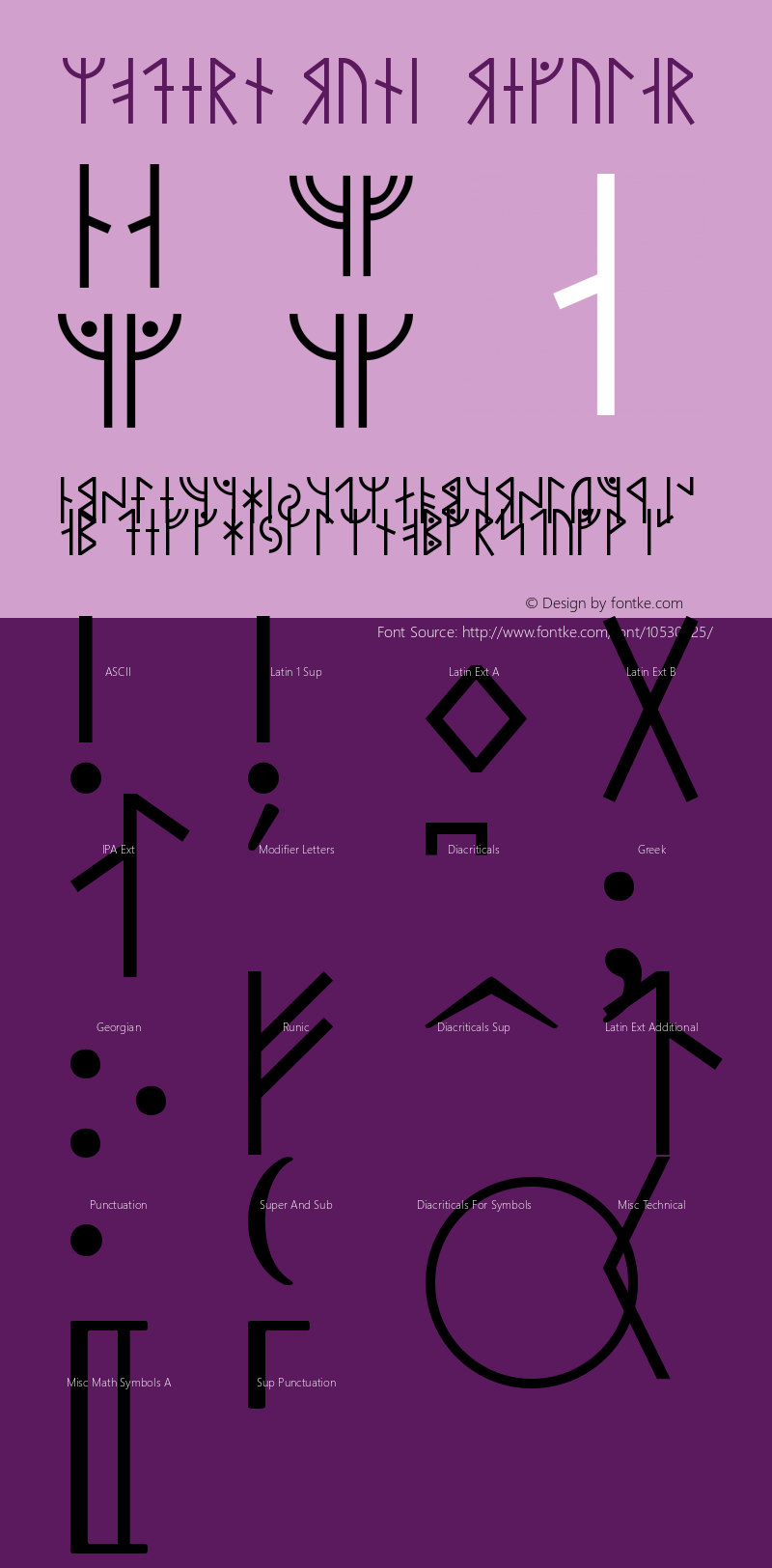 Modern Runic Regular Version 1.500;PS 001.500;hotconv 1.0.70;makeotf.lib2.5.58329图片样张