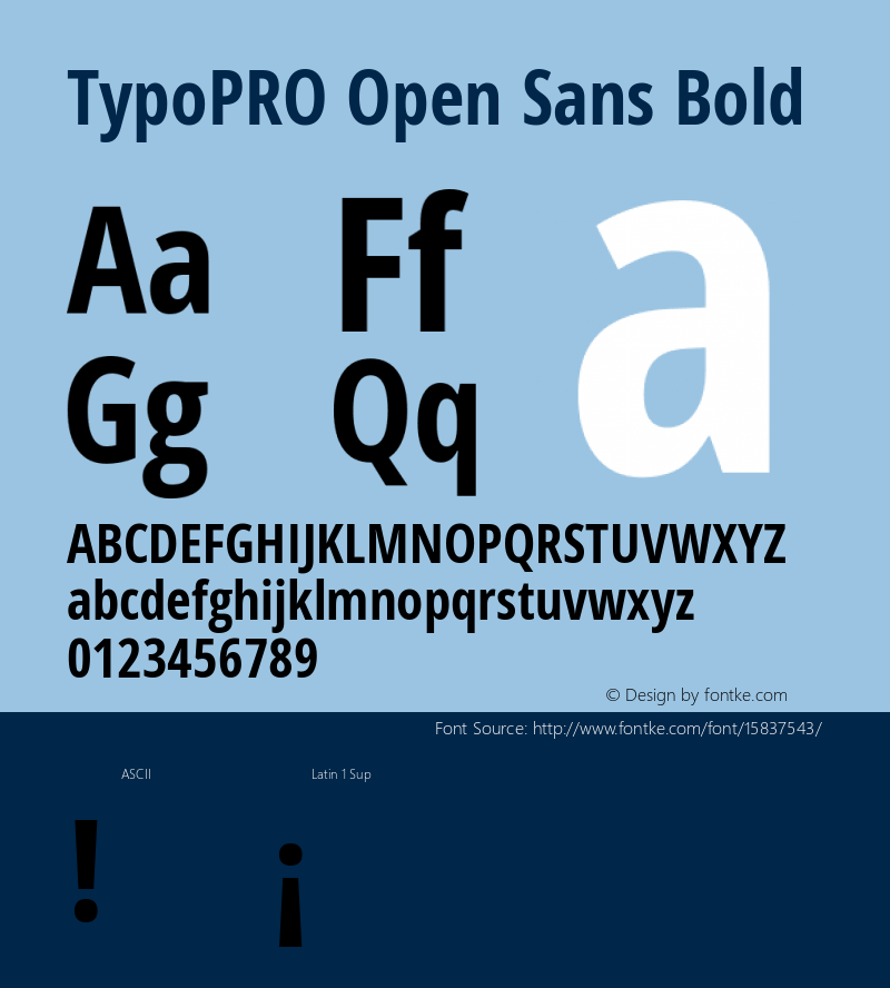 TypoPRO Open Sans Bold Version 1.11图片样张