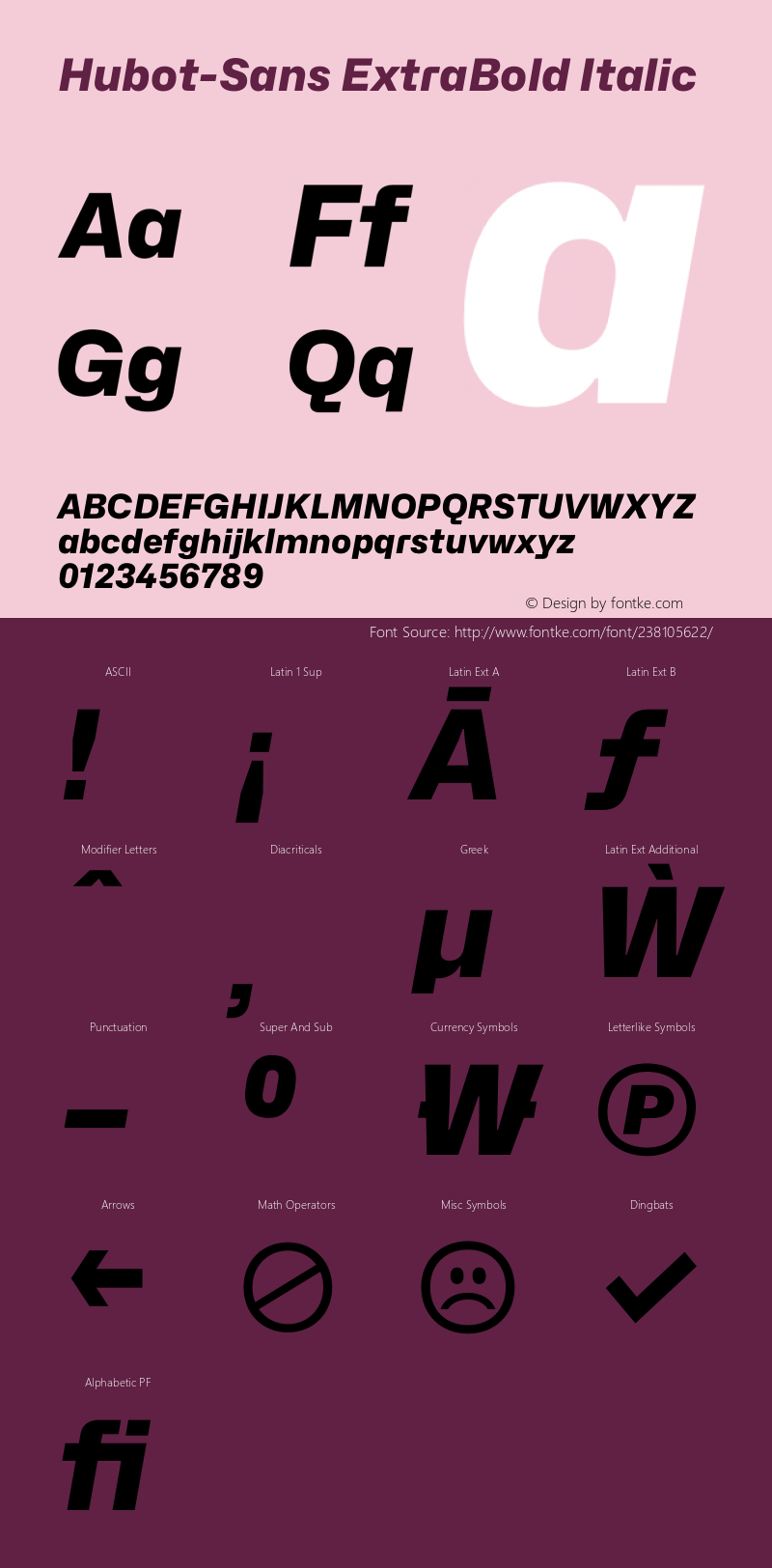 Hubot-Sans ExtraBold Italic Version 1.000图片样张