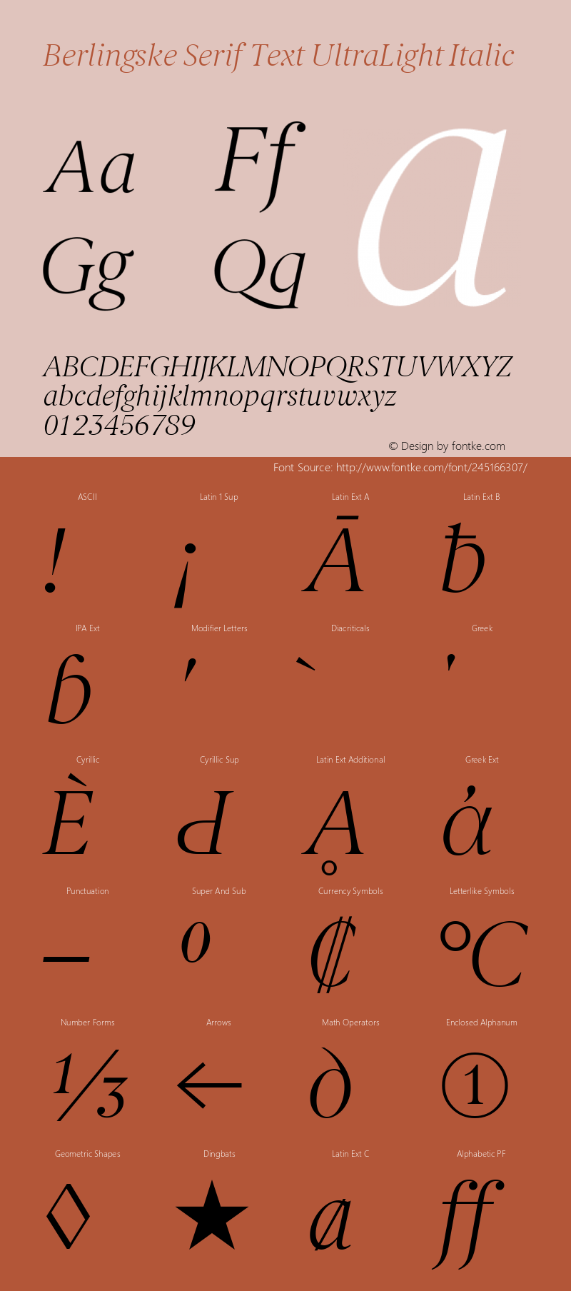 Berlingske Serif Text UltraLight Italic Version 2.000; ttfautohint (v1.4)图片样张