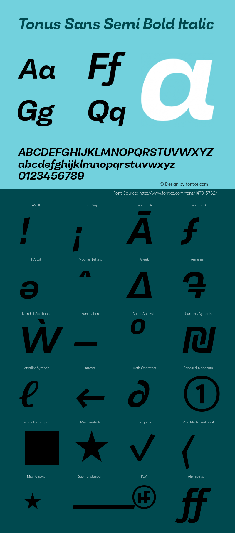 Tonus Sans Semi Bold Italic 1.000图片样张