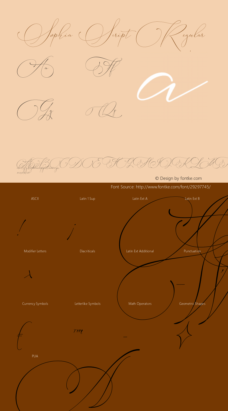 Sophia Script Regular Version 1.000;PS 001.000;hotconv 1.0.88;makeotf.lib2.5.64775图片样张