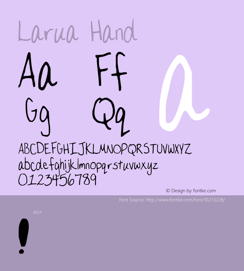 Larua Hand 1999; 1.0, initial release图片样张