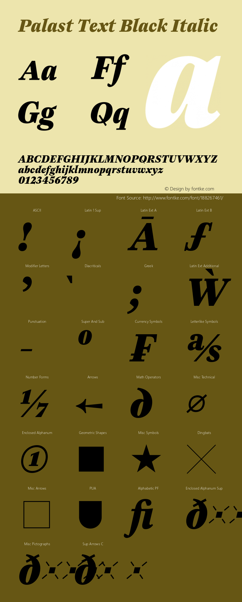 Palast Text Black Italic 1.0图片样张