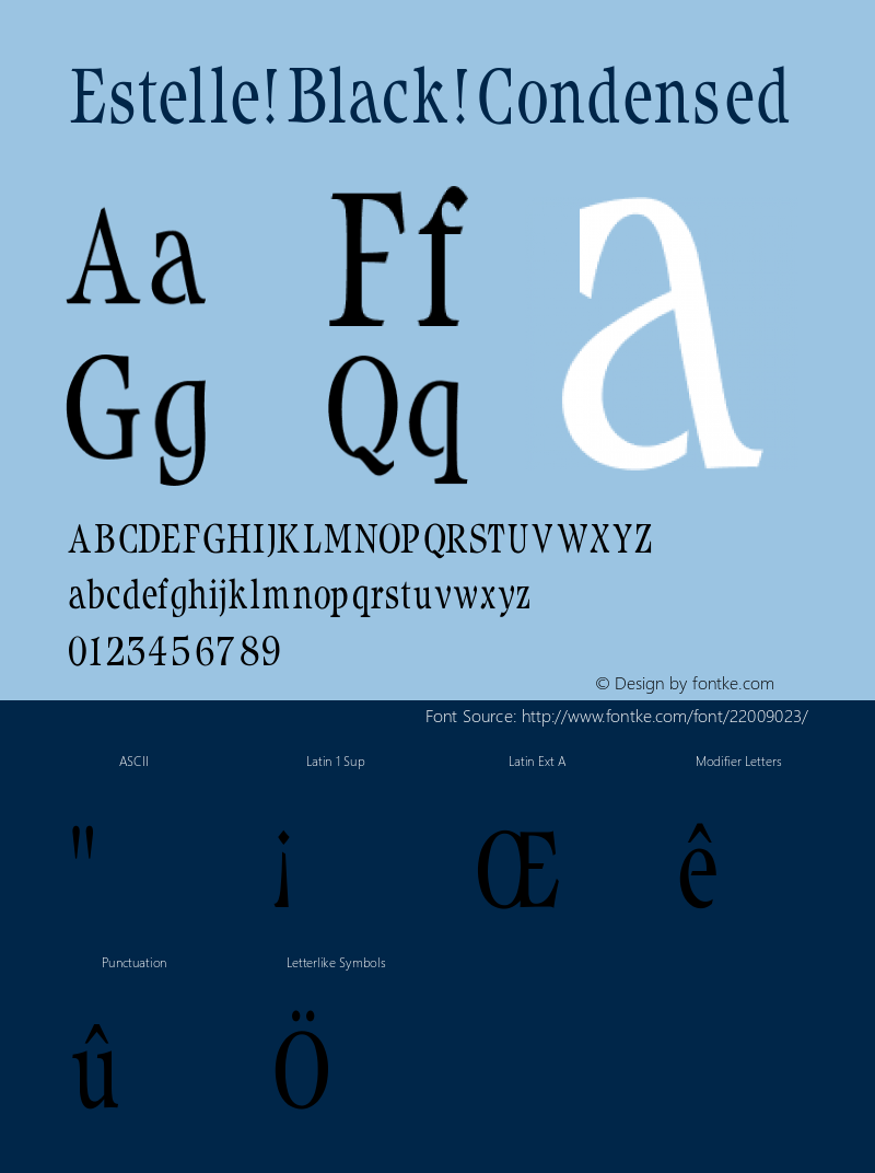 Estelle Black Condensed V1.00图片样张