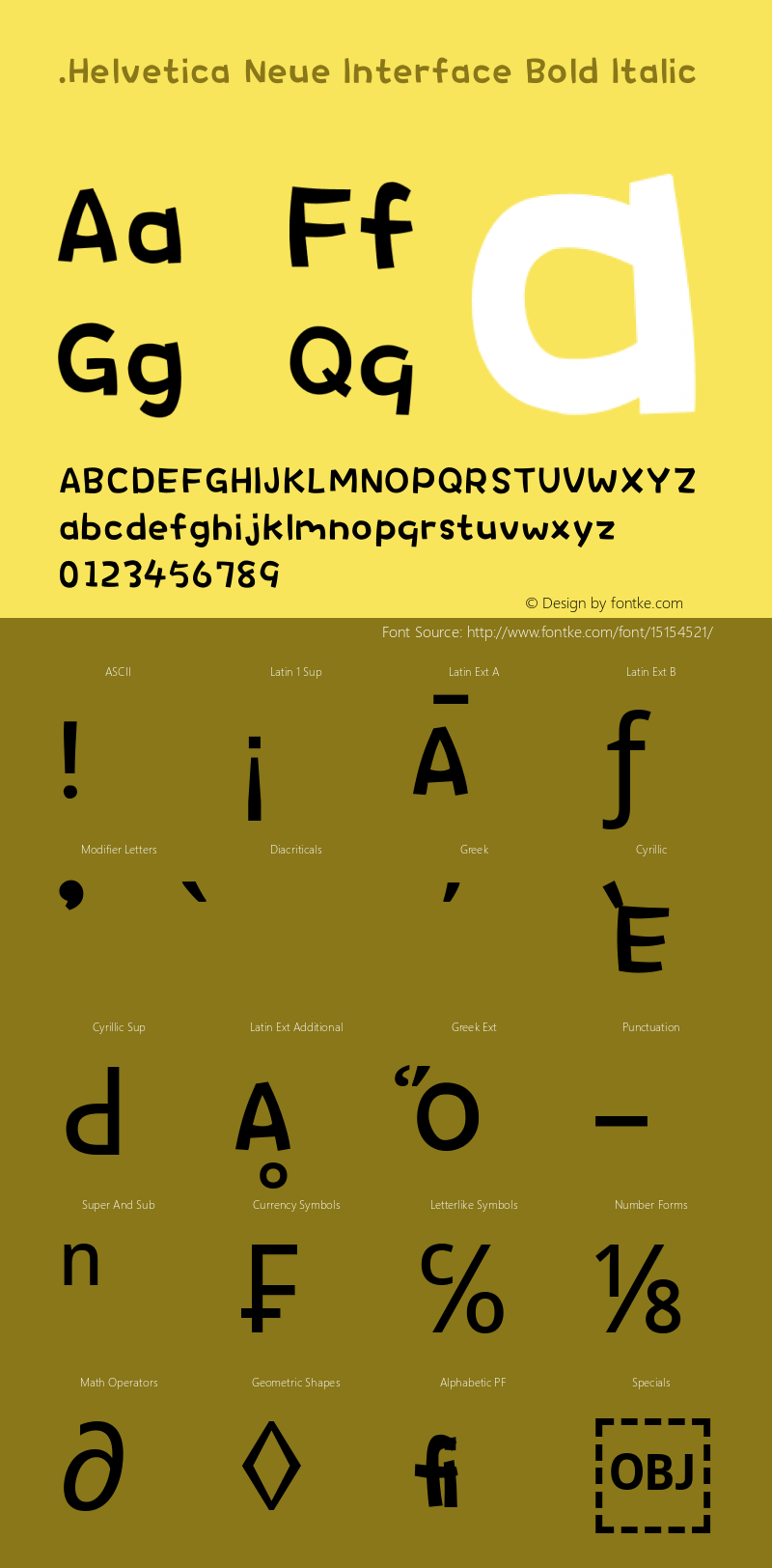 .Helvetica Neue Interface Bold Italic 10.0d35e1图片样张