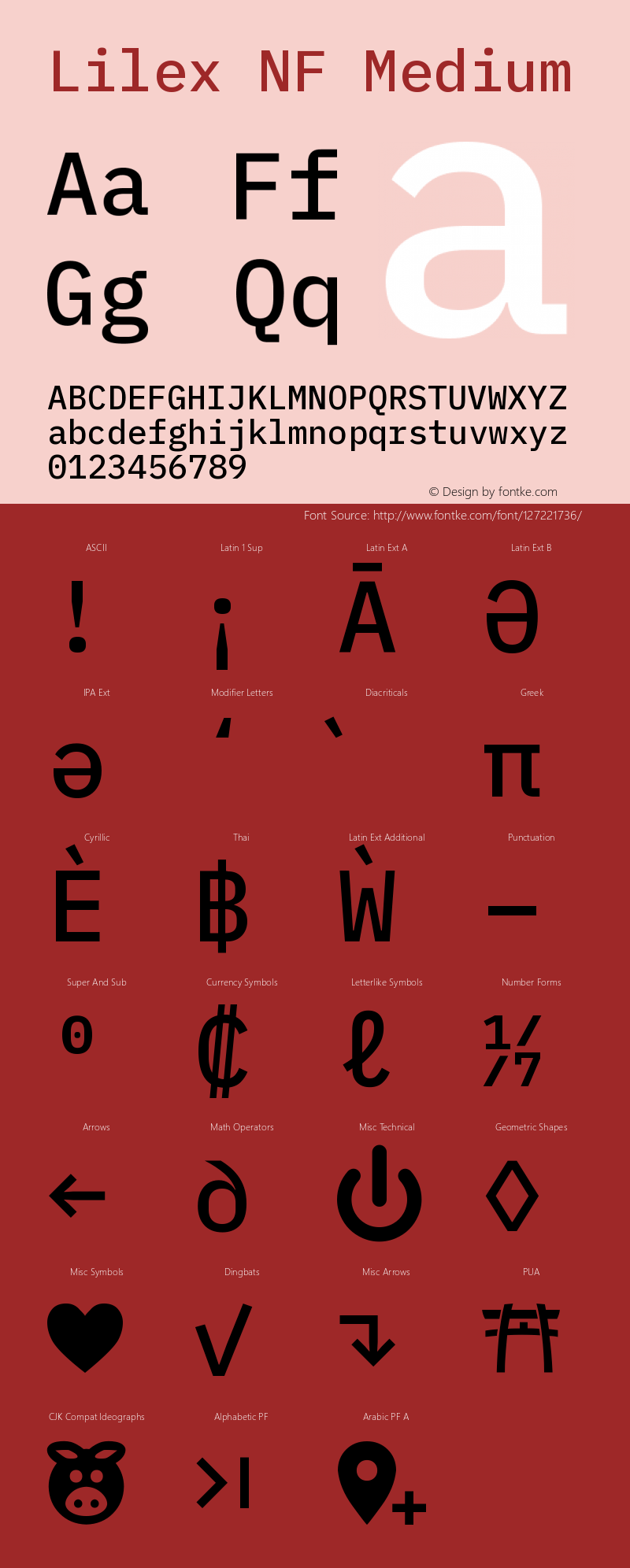 Lilex Medium Nerd Font Complete Windows Compatible Version 1.000图片样张