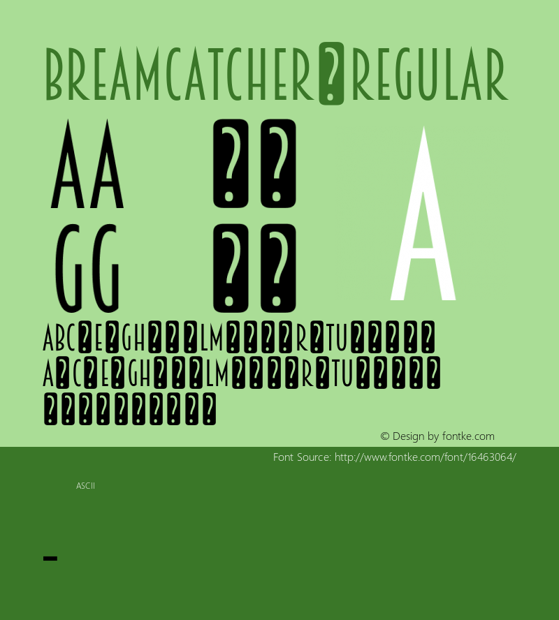 Breamcatcher Regular Version 1.000图片样张