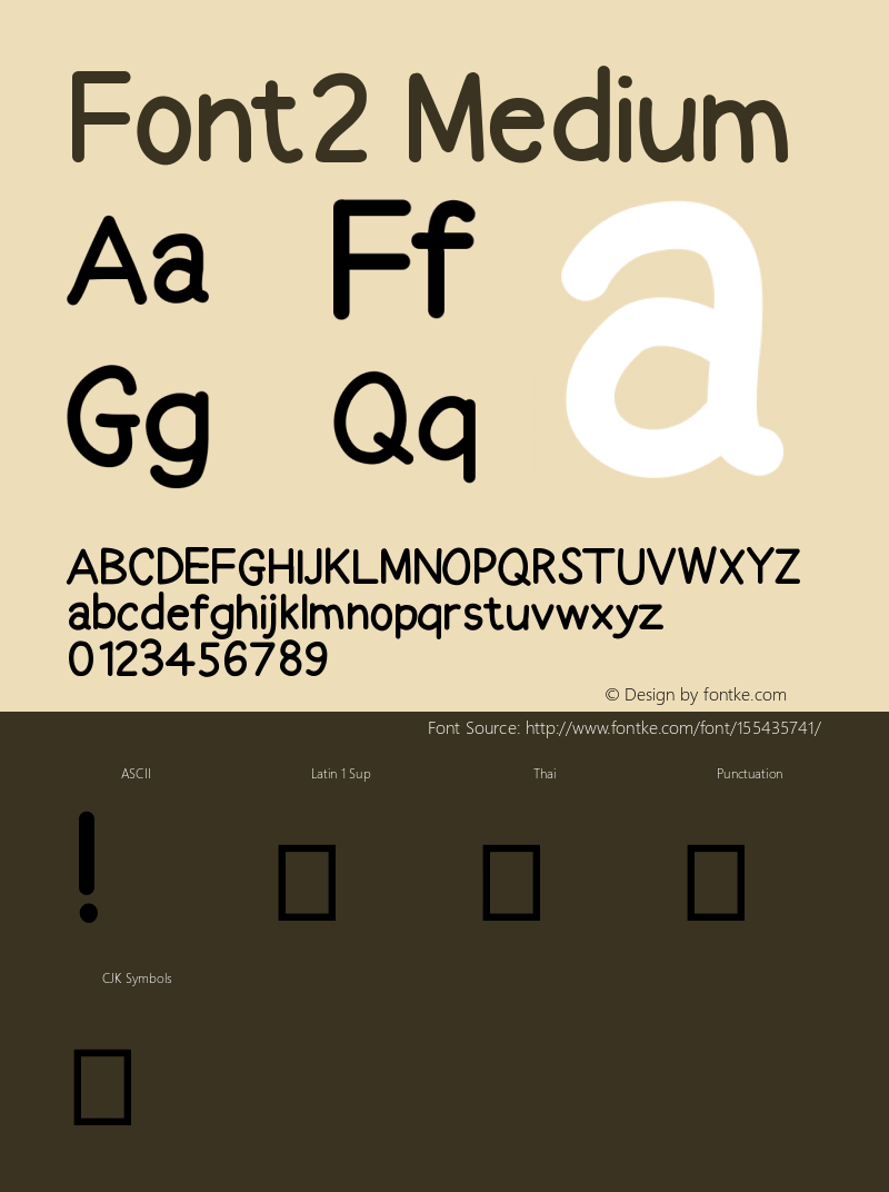 Font2 Version 001.000图片样张