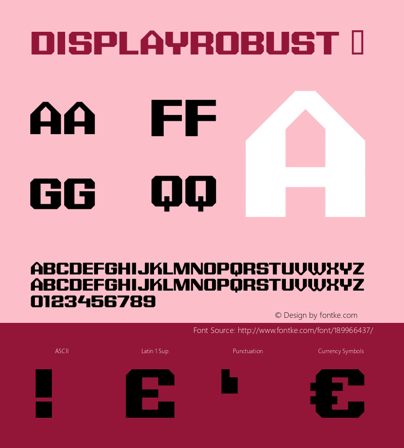 ☞Display Robust Fontographer 4.7 1/5/10 FG4M­0000001267;com.myfonts.gallofonts.display-robust.regular.wfkit2.3mAV图片样张