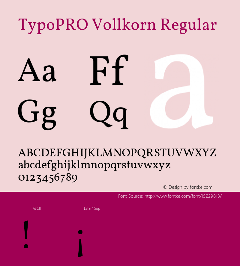 TypoPRO Vollkorn Regular Version 2.001图片样张