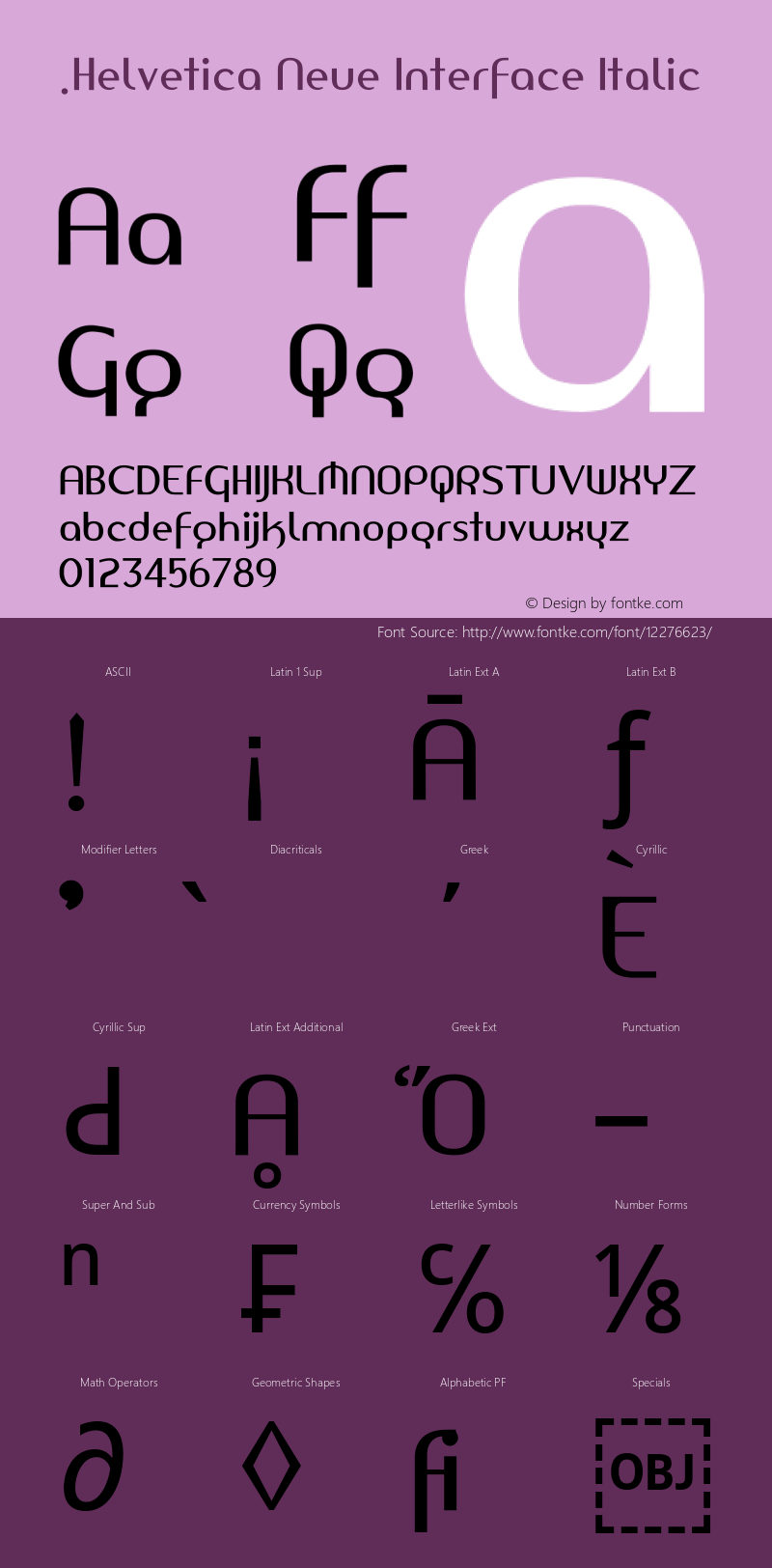 .Helvetica Neue Interface Italic 10.0d35e1图片样张