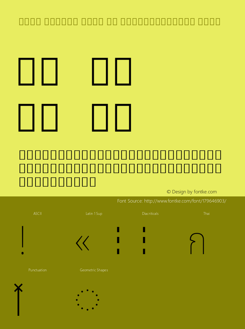 Noto Looped Thai UI SemiCondensed Thin Version 1.00; ttfautohint (v1.8.2) -l 8 -r 50 -G 200 -x 14 -D thai -f none -a qsq -X 