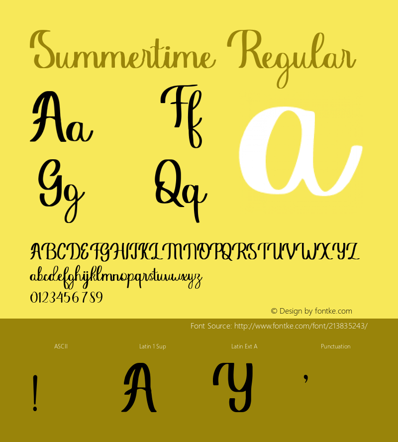 Summertime Version 1.010;Fontself Maker 3.5.4图片样张