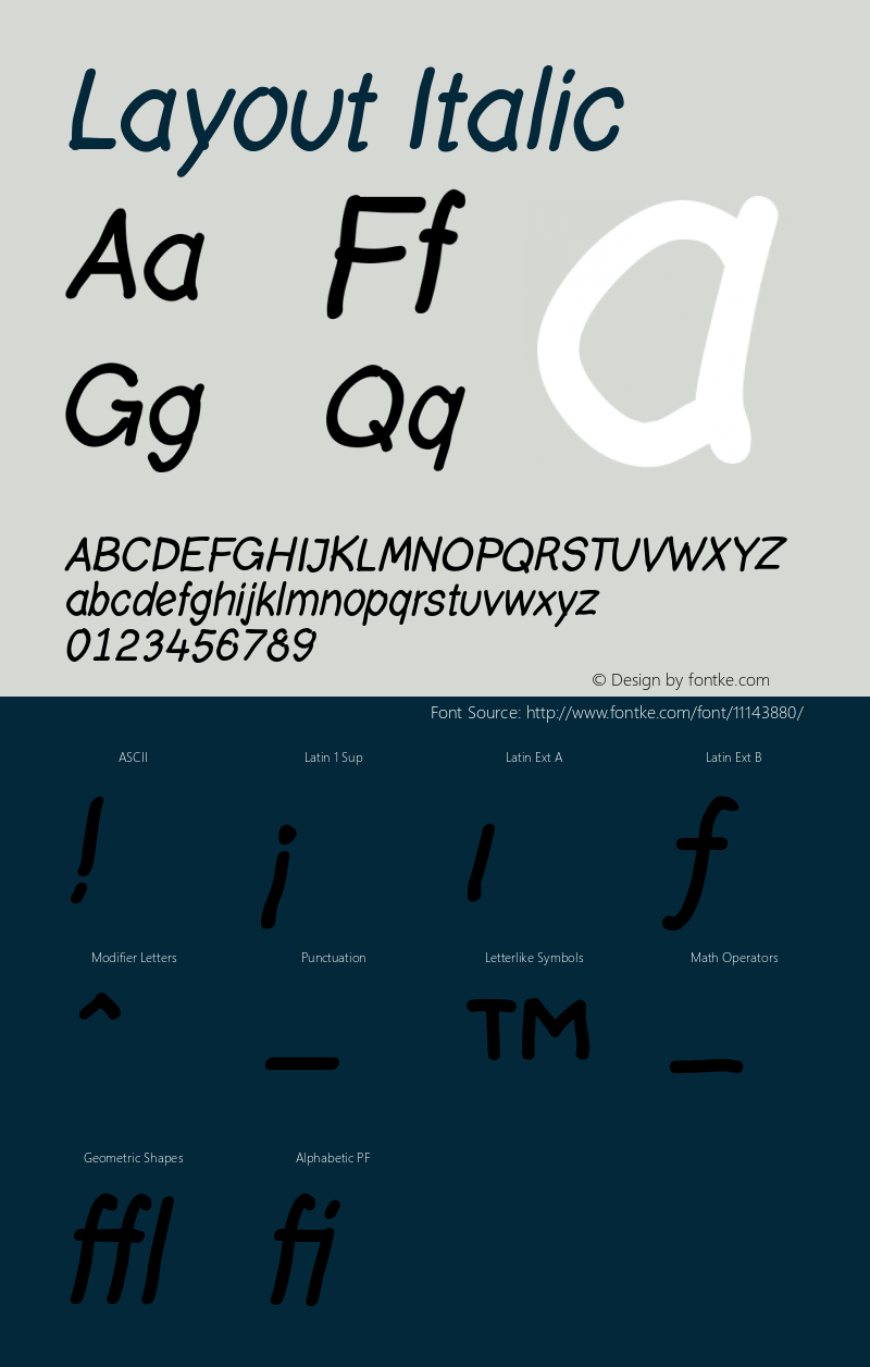 Layout Italic Version 001.000图片样张