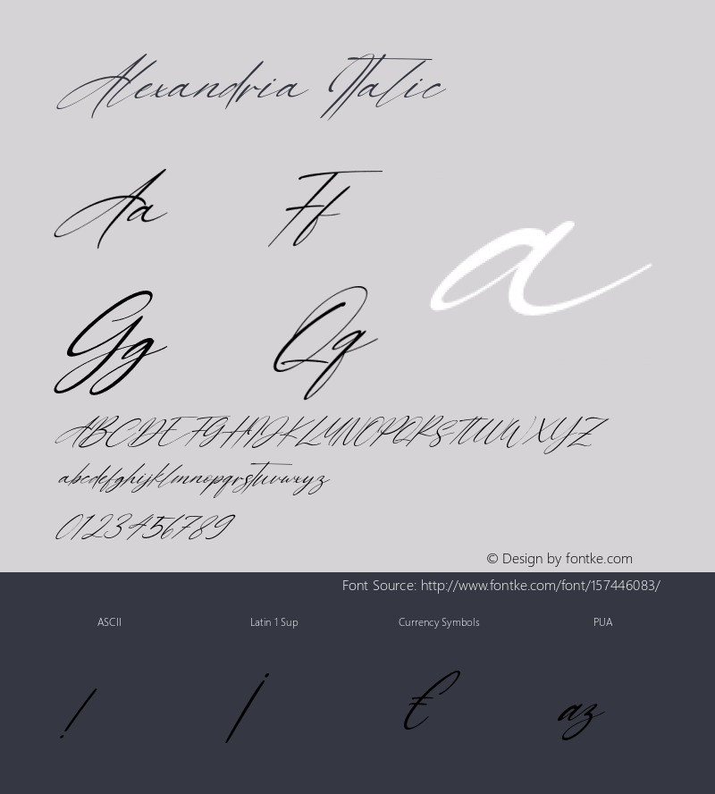 Alexandria-Italic Version 1.00;February 24, 2021;FontCreator 12.0.0.2563 64-bit图片样张