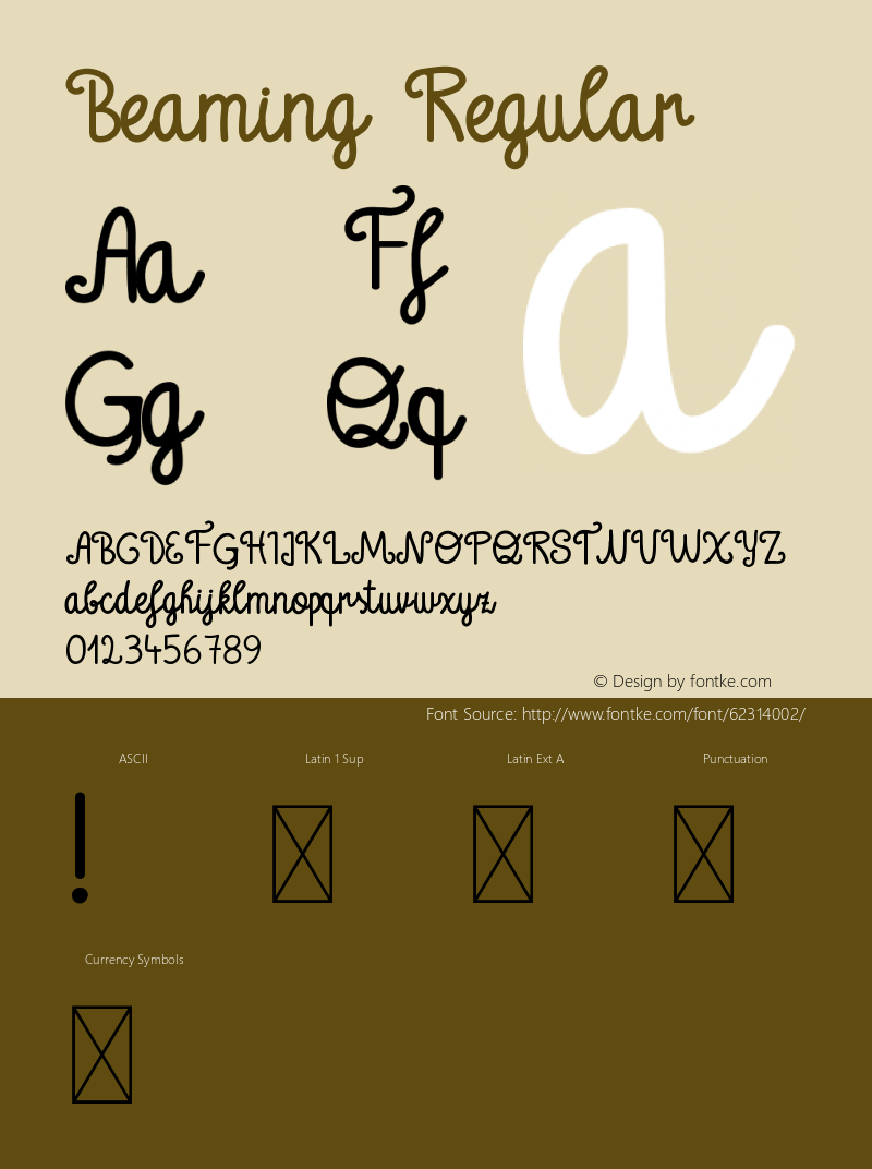 Beaming Version 1.016;Fontself Maker 3.5.1图片样张