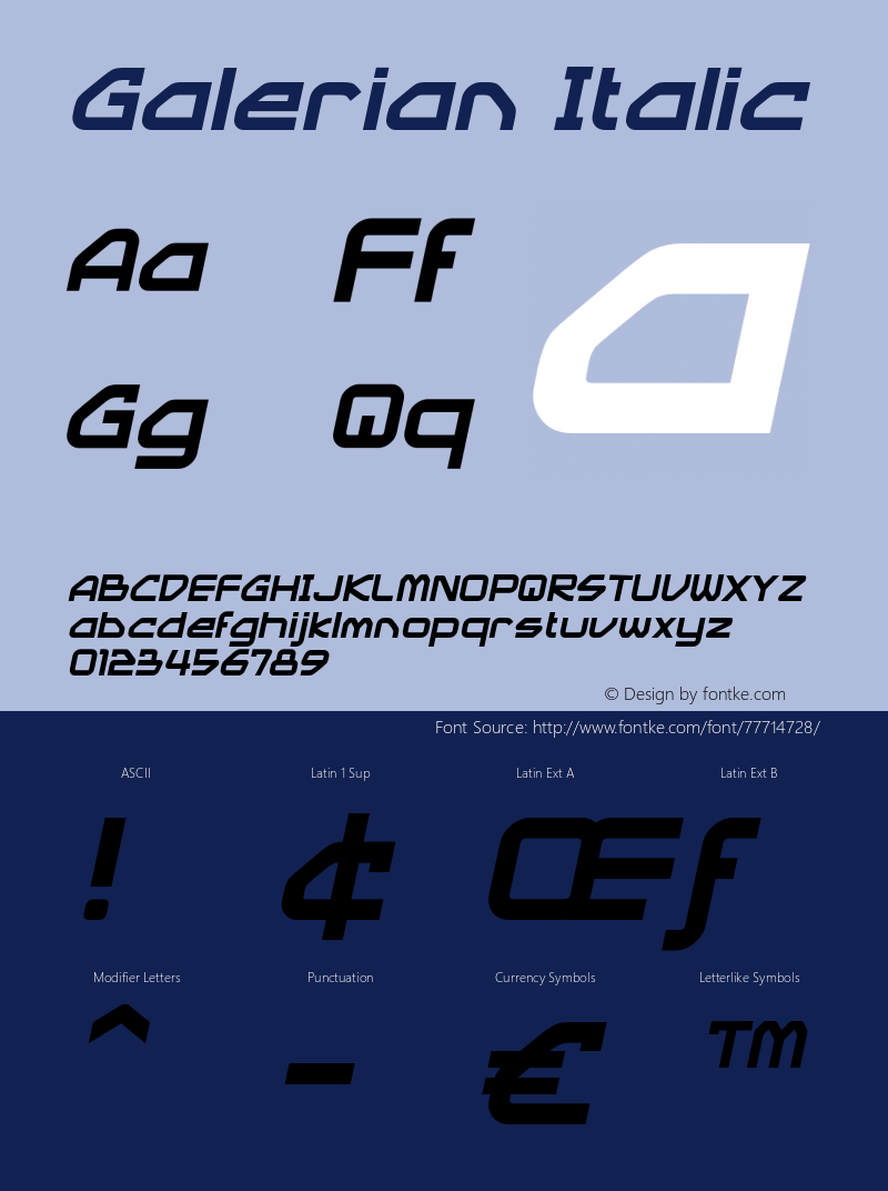 Galerian-Italic Version 1.000图片样张