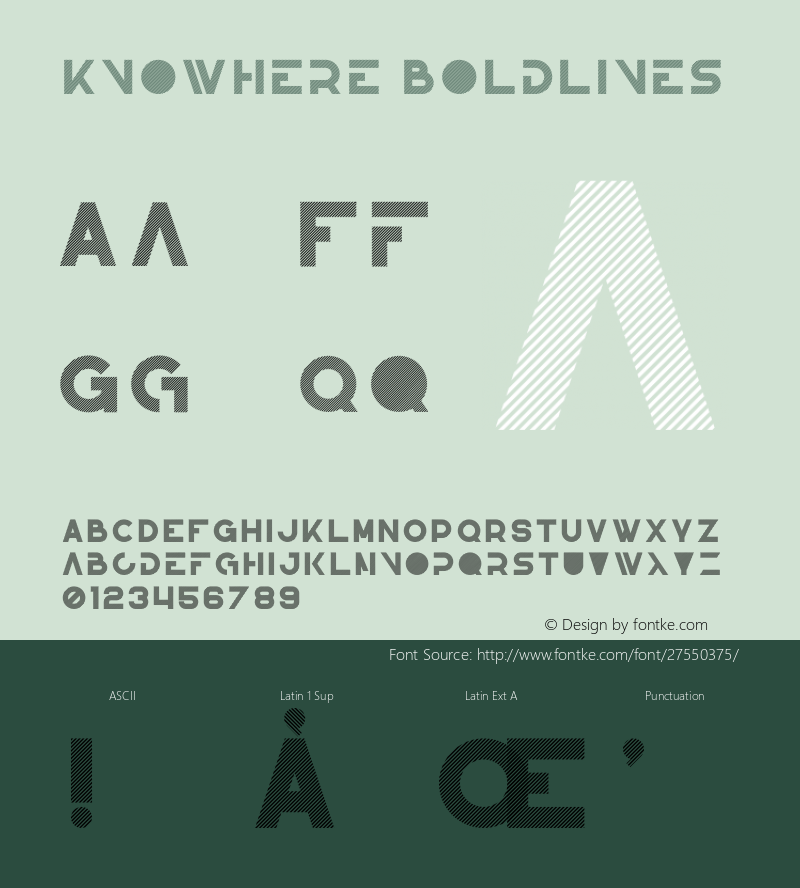 Knowhere BoldLines Version 1.002;Fontself Maker 3.0.0-3图片样张