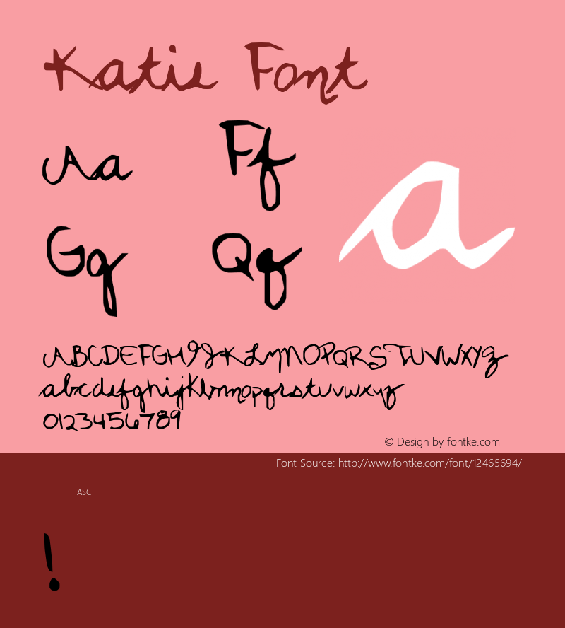 Katie Font 2000; 1.0, initial release图片样张